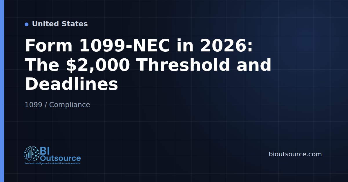 Form 1099-NEC in 2026: The $2,000 Threshold and Deadlines