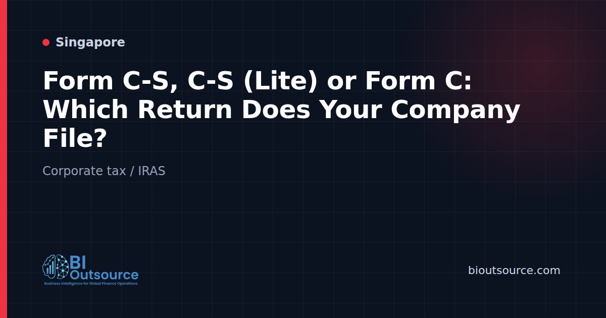 Form C-S, C-S (Lite) or Form C: Which Return Does Your Company File?