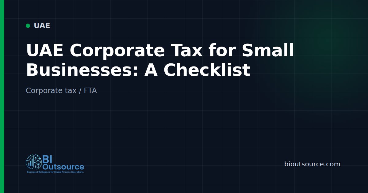 UAE Corporate Tax for Small Businesses: A Checklist