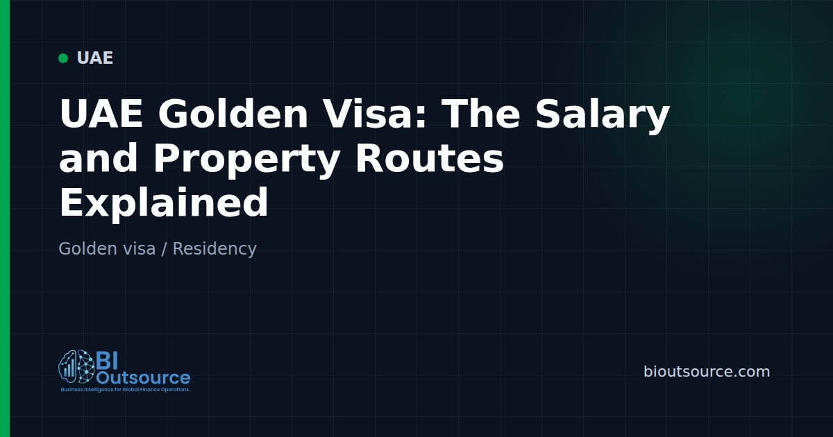UAE Golden Visa: The Salary and Property Routes Explained